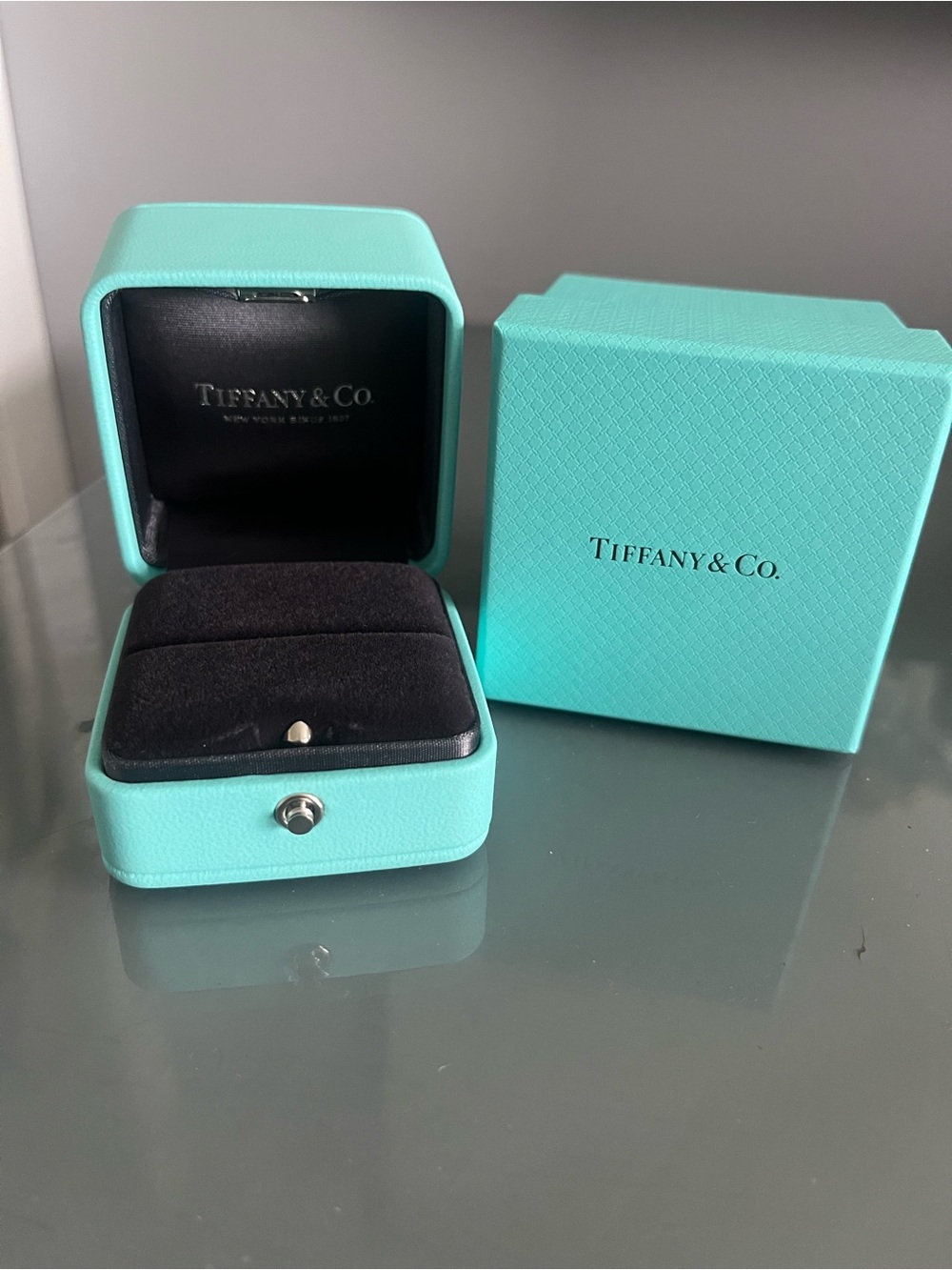 Tiffany & Co. Robin's Egg Blue Ring Box with Outer Gift Box large